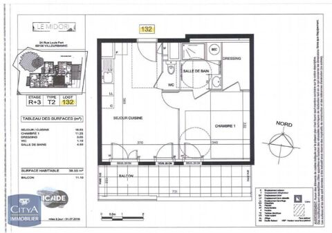  Appartement � louer 2 pi�ces 39 m�
