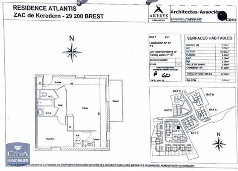  Appartement � louer 2 pi�ces 48 m�