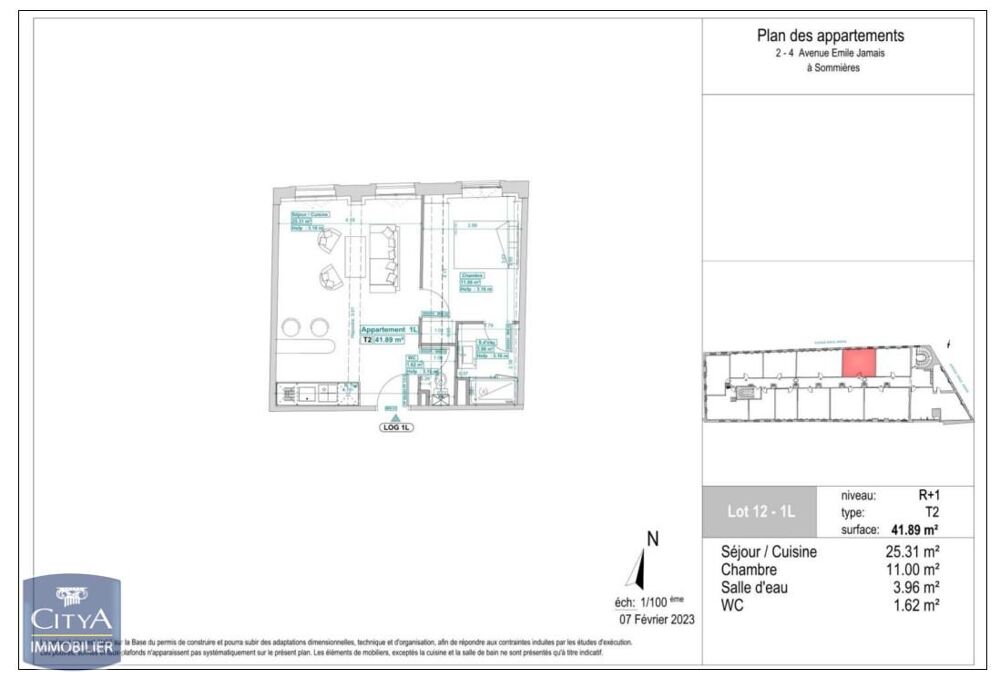 location Appartement - 2 pièce(s) - 42 m² Sommières (30250)