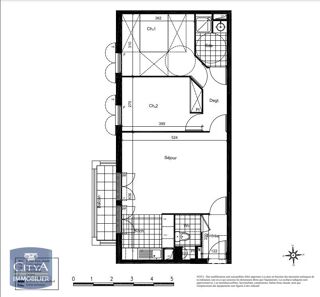  Appartement � louer 3 pi�ces 62 m�