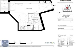  Appartement à louer 1 pièce 27 m²