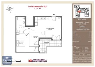 Appartement à louer 3 pièces 55 m²