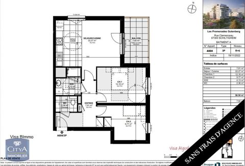   Location Appartement Appartement - 3 pi�ce(s) - 59 m�