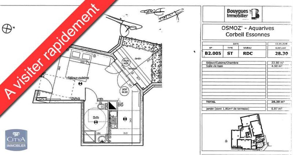 location Appartement - 1 pièce(s) - 28 m² Corbeil-Essonnes (91100)