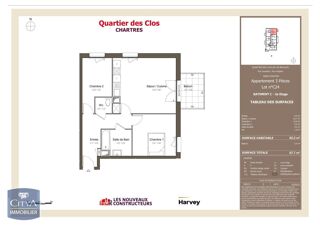  Appartement à louer 3 pièces 62 m²