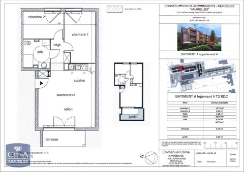   Location Appartement Appartement - 3 pi�ce(s) - 61 m�