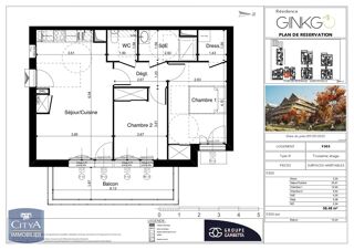  Appartement � louer 3 pi�ces 58 m�