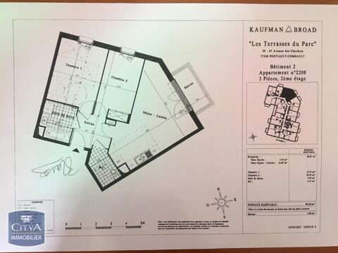  Appartement  louer 3 pices 60 m