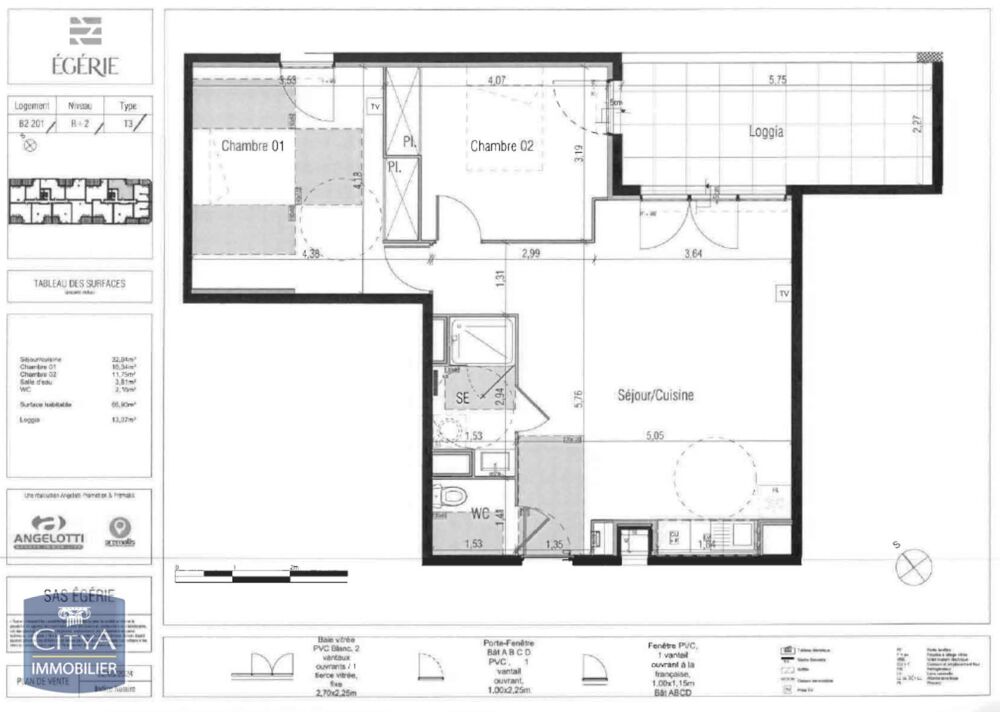 location Appartement - 3 pièce(s) - 67 m² Béziers (34500)