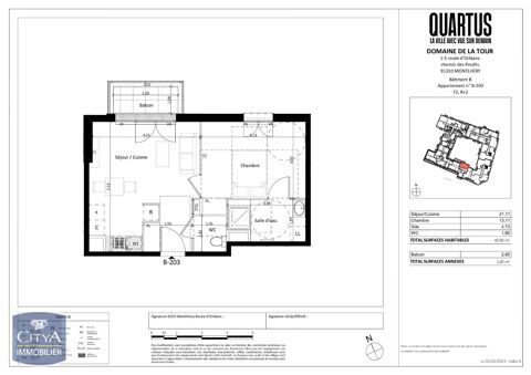  Appartement  louer 2 pices 41 m