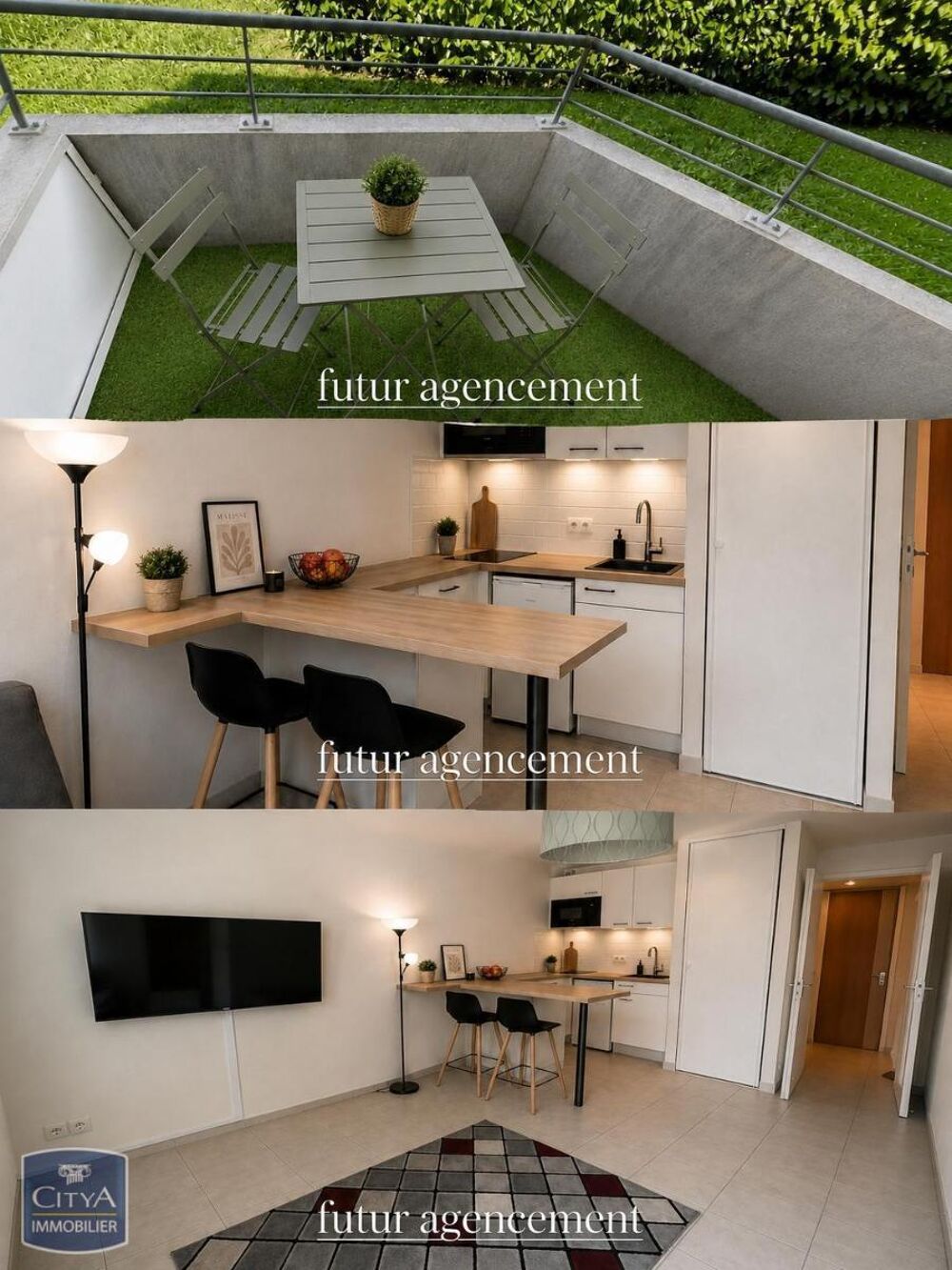 EXCLUSIVITÉ - A LOUER à Périgueux, studio meublé, très b....