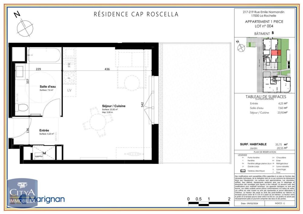 location Appartement - 1 pièce(s) - 36 m² La Rochelle (17000)