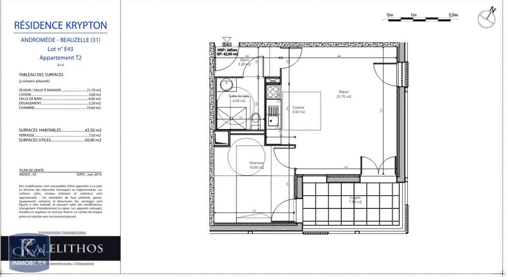 location Appartement - 2 pièce(s) - 42 m² Beauzelle (31700)