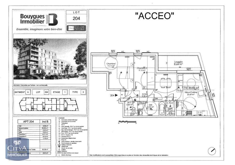 À LOUER : Appartement T3 situé à Lille. L'appartement 63....
