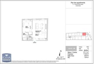  Appartement � louer 2 pi�ces 44 m�