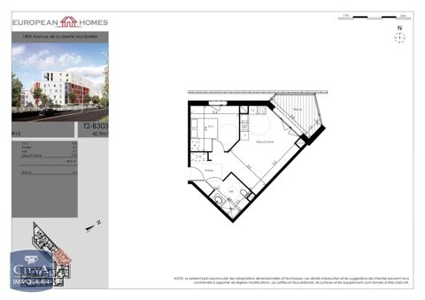  Appartement � louer 2 pi�ces 41 m�