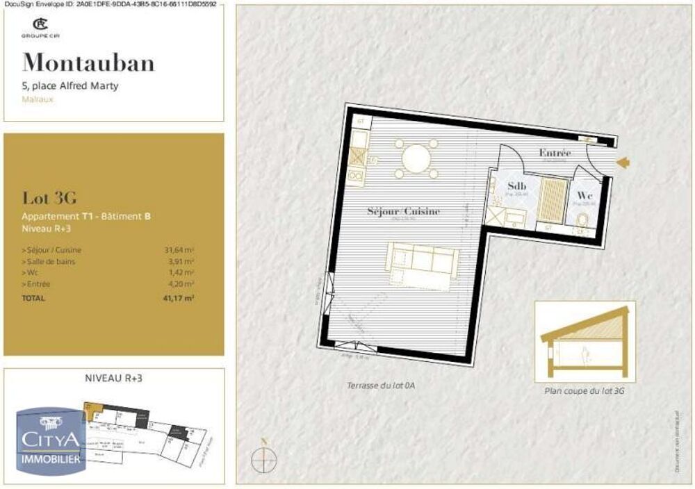 location Appartement - 1 pièce(s) - 41 m² Montauban (82000)