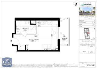  Appartement � louer 1 pi�ce 28 m�