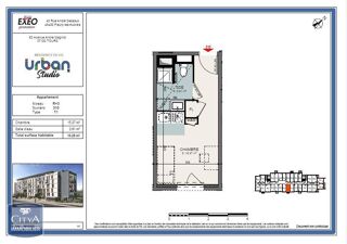  Appartement à louer 1 pièce 19 m²