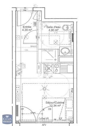  Appartement � louer 1 pi�ce 21 m�