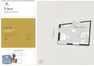  Appartement � louer 1 pi�ce 38 m�