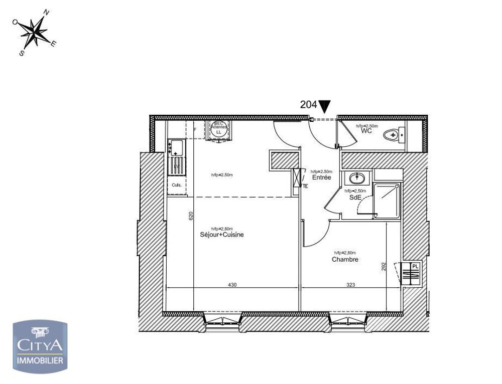 location Appartement - 2 pièce(s) - 44 m² Arras (62000)