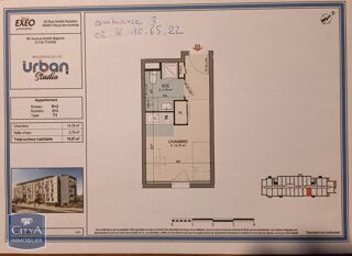  Appartement à louer 1 pièce 19 m²