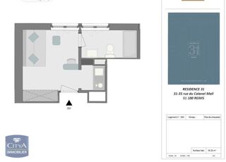  Appartement � louer 1 pi�ce 16 m�