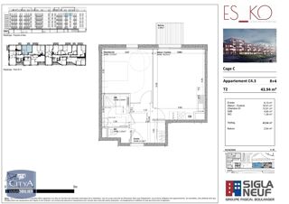  Appartement � louer 2 pi�ces 44 m�