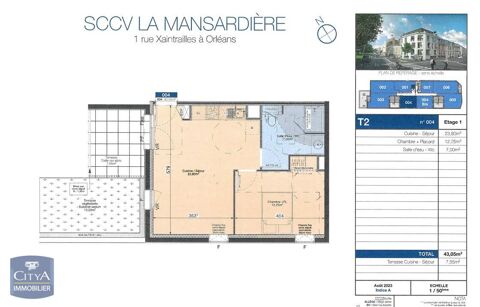  Appartement � louer 2 pi�ces 43 m�