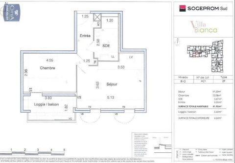  Appartement � louer 2 pi�ces 40 m�