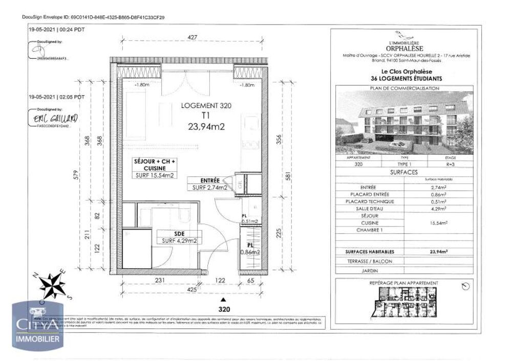 location Appartement - 1 pièce(s) - 24 m² Reims (51100)