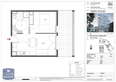  Appartement � louer 2 pi�ces 38 m�