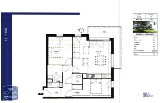  Appartement à louer 3 pièces 63 m²