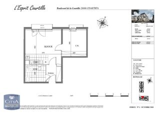  Appartement  louer 2 pices 42 m