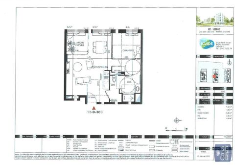  Appartement  louer 2 pices 47 m