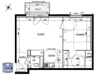  Appartement � louer 2 pi�ces 47 m�