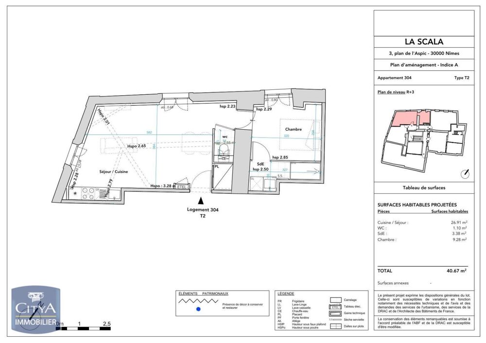 location Appartement - 2 pièce(s) - 41 m² Nîmes (30000)