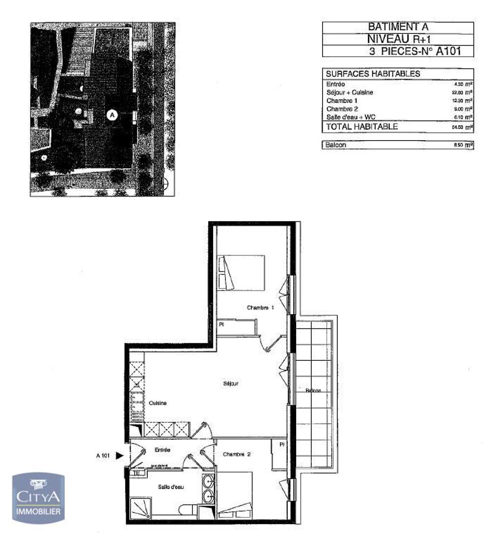 location Appartement - 3 pièce(s) - 55 m² Bussy-Saint-Georges (77600)