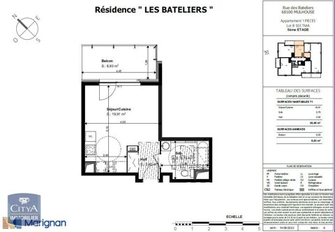  Appartement � louer 1 pi�ce 28 m�