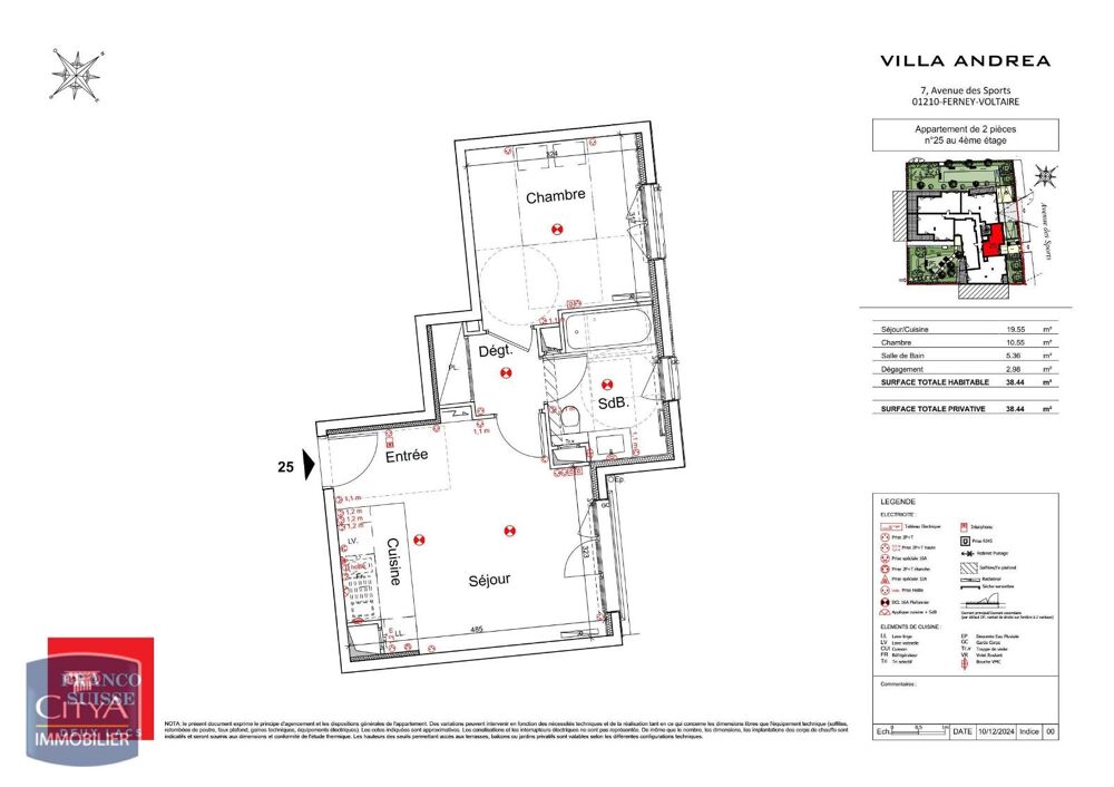 location Appartement - 2 pièce(s) - 38 m² Ferney-Voltaire (01210)