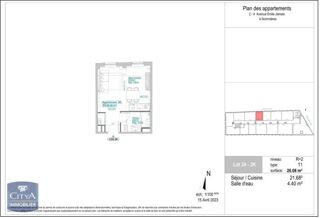  Appartement à louer 1 pièce 27 m²