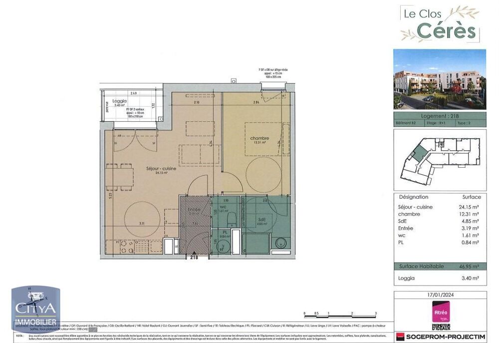 location Appartement - 2 pièce(s) - 47 m² Wambrechies (59118)