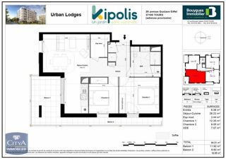  Appartement à louer 3 pièces 