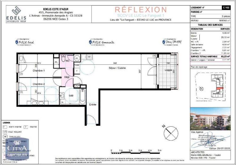 location Appartement - 3 pièce(s) - 65 m² Le Luc (83340)