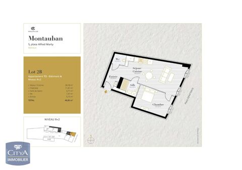  Appartement � louer 2 pi�ces 47 m�