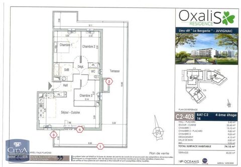  Appartement � louer 4 pi�ces 74 m�