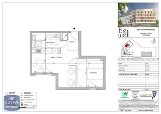  Appartement � louer 2 pi�ces 42 m�