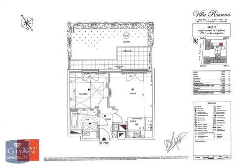  Appartement � louer 2 pi�ces 43 m�