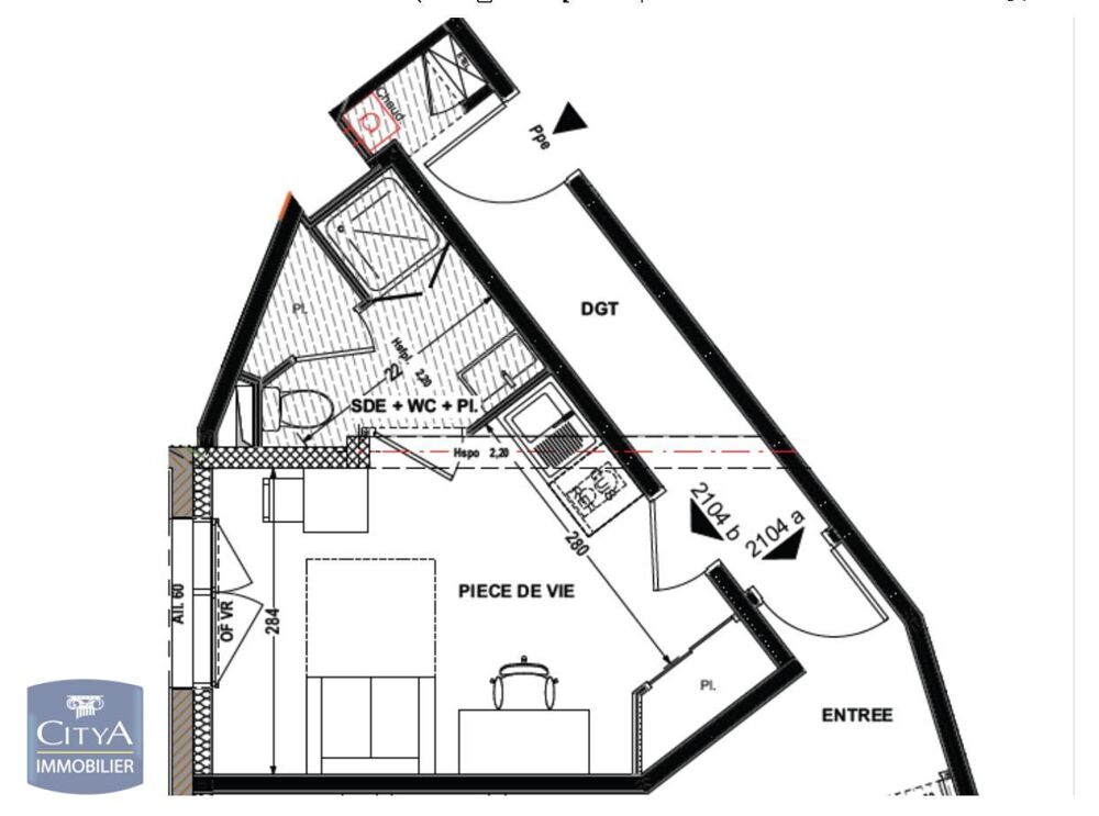 location Appartement - 1 pièce(s) - 18 m² Aytré (17440)